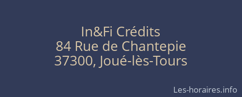 In&Fi Crédits