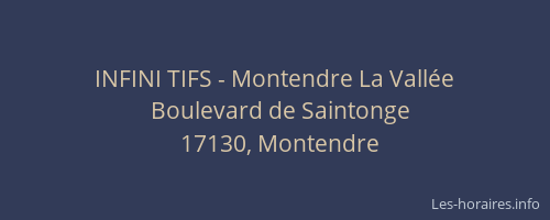 INFINI TIFS - Montendre La Vall&eacute;e