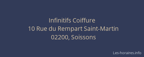 Infinitifs Coiffure