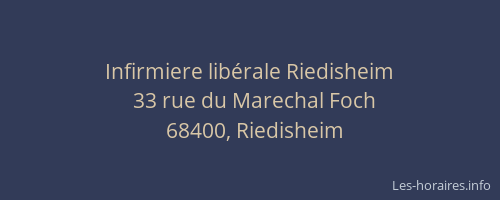 Infirmiere lib&eacute;rale Riedisheim