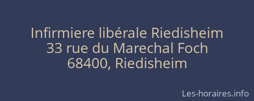 Infirmiere libérale Riedisheim