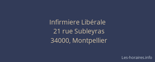 Infirmiere Libérale