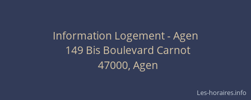 Information Logement - Agen