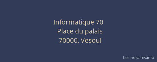 Informatique 70