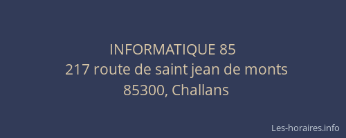 INFORMATIQUE 85