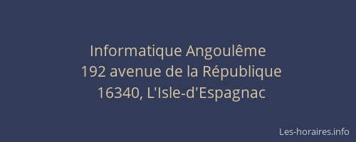 Informatique Angoulême