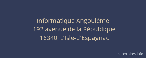 Informatique Angoul&ecirc;me