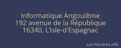 Informatique Angoulême