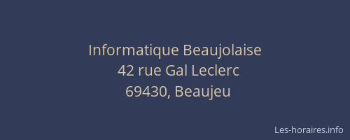 Informatique Beaujolaise
