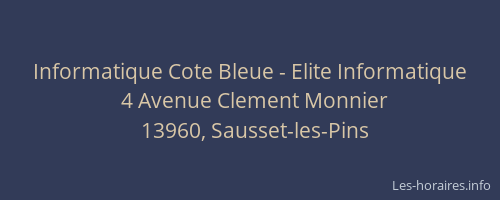 Informatique Cote Bleue - Elite Informatique