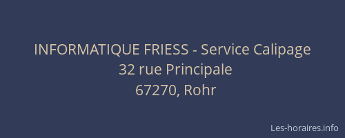 INFORMATIQUE FRIESS - Service Calipage