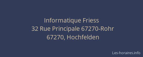 Informatique Friess