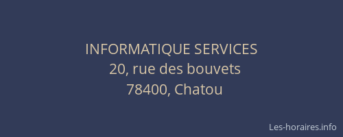INFORMATIQUE SERVICES