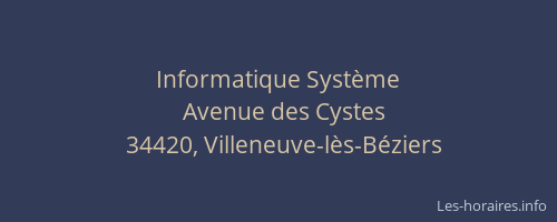 Informatique Système