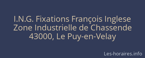 I.N.G. Fixations François Inglese