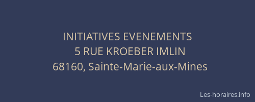 INITIATIVES EVENEMENTS