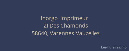 Inorgo  Imprimeur