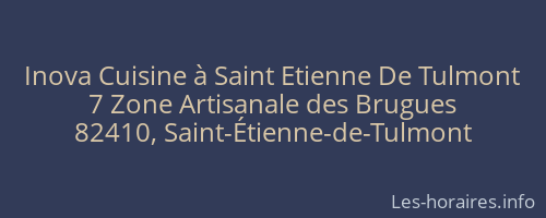 Inova Cuisine à Saint Etienne De Tulmont