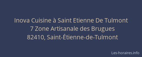 Inova Cuisine &agrave; Saint Etienne De Tulmont