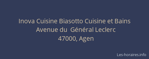 Inova Cuisine Biasotto Cuisine et Bains