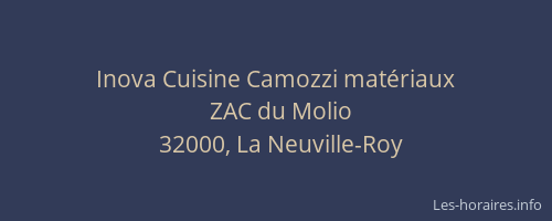 Inova Cuisine Camozzi matériaux