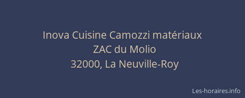 Inova Cuisine Camozzi mat&eacute;riaux