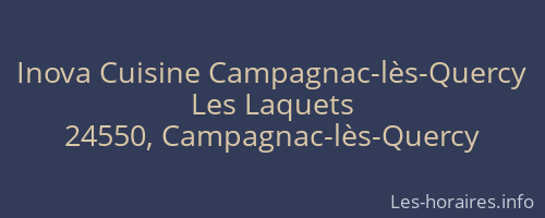 Inova Cuisine Campagnac-lès-Quercy