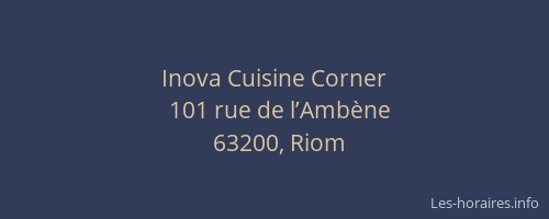 Inova Cuisine Corner