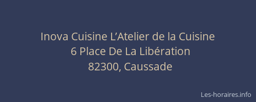 Inova Cuisine L’Atelier de la Cuisine