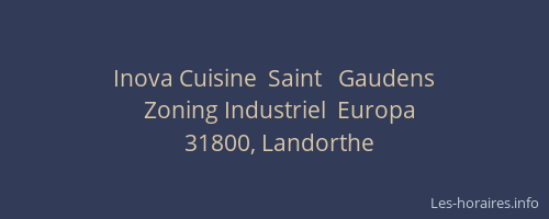Inova Cuisine  Saint   Gaudens