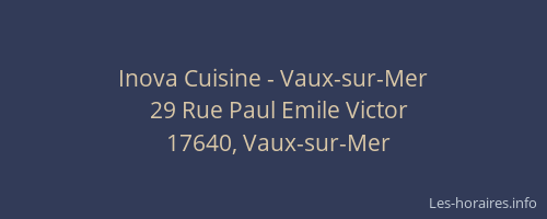 Inova Cuisine - Vaux-sur-Mer
