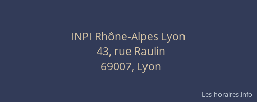INPI Rhône-Alpes Lyon