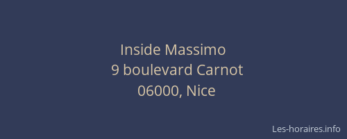 Inside Massimo