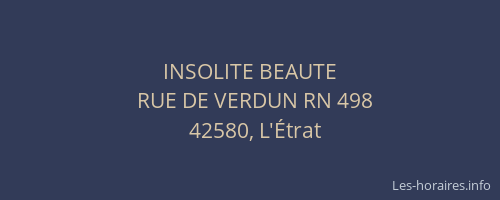 INSOLITE BEAUTE