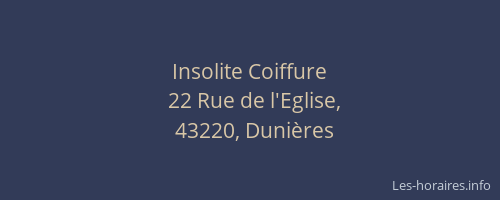 Insolite Coiffure