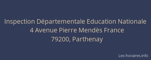 Inspection D&eacute;partementale Education Nationale