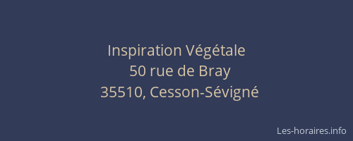 Inspiration Végétale