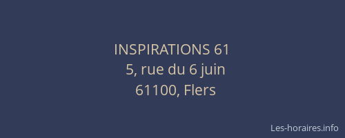 INSPIRATIONS 61