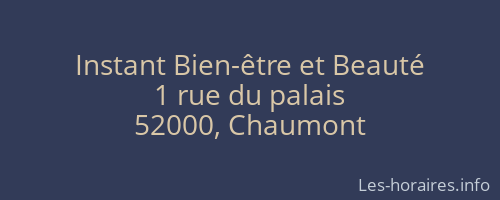 Instant Bien-être et Beauté