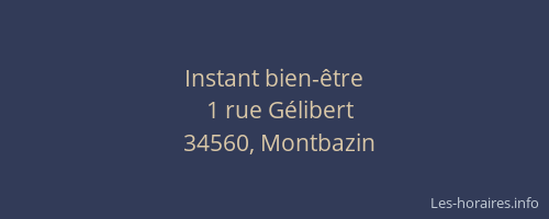 Instant bien-être