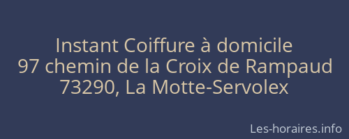 Instant Coiffure à domicile