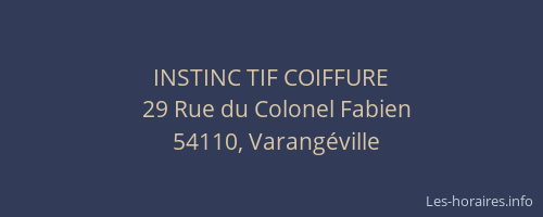 INSTINC TIF COIFFURE