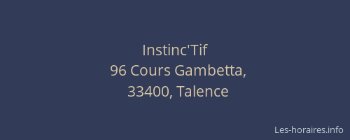 Instinc'Tif