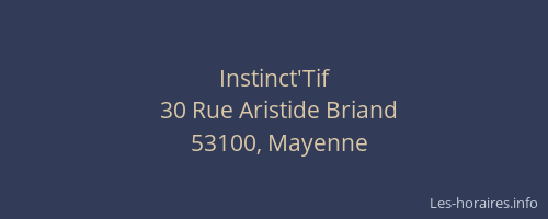 Instinct'Tif