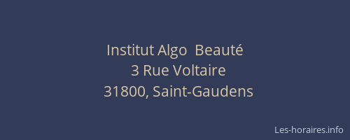 Institut Algo  Beauté