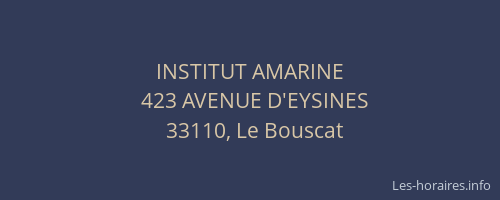 INSTITUT AMARINE