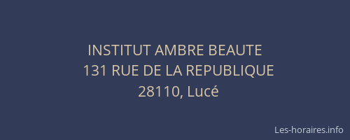 INSTITUT AMBRE BEAUTE
