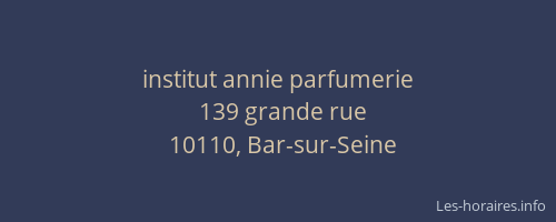 institut annie parfumerie