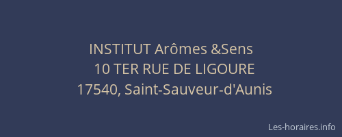 INSTITUT Ar&ocirc;mes &Sens