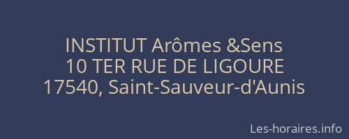 INSTITUT Arômes &Sens